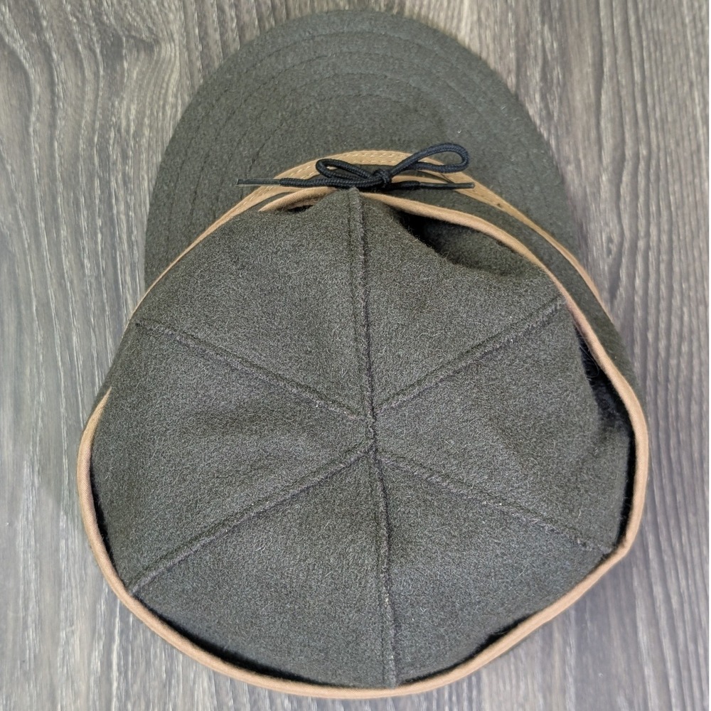 Stormy Kromer The Original Cap Size 7 1/4 Olive Green Wool Earflap Hat Mens USA - Picture 3 of 8